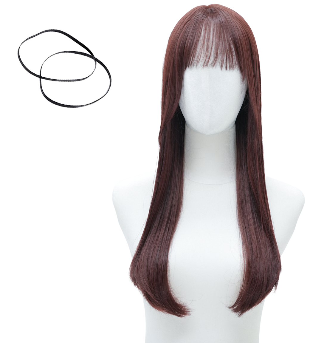 【猫耳ヘアアレンジ 用意するもの】ウィッグ ロング/フロント手植え オンリーワンカールロング [wg347]