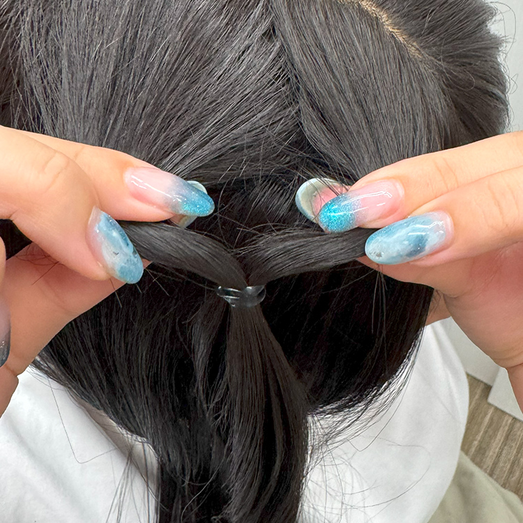 【猫耳ヘアアレンジ やり方】ウィッグ ロング/フロント手植え オンリーワンカールロング [wg347]