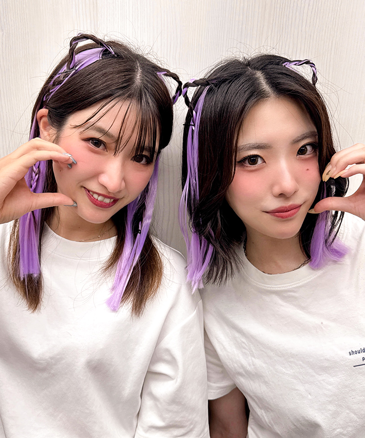 【猫耳ヘアアレンジ】カラーエクステ/ポイントメッシュエクステ2type[wgt812]