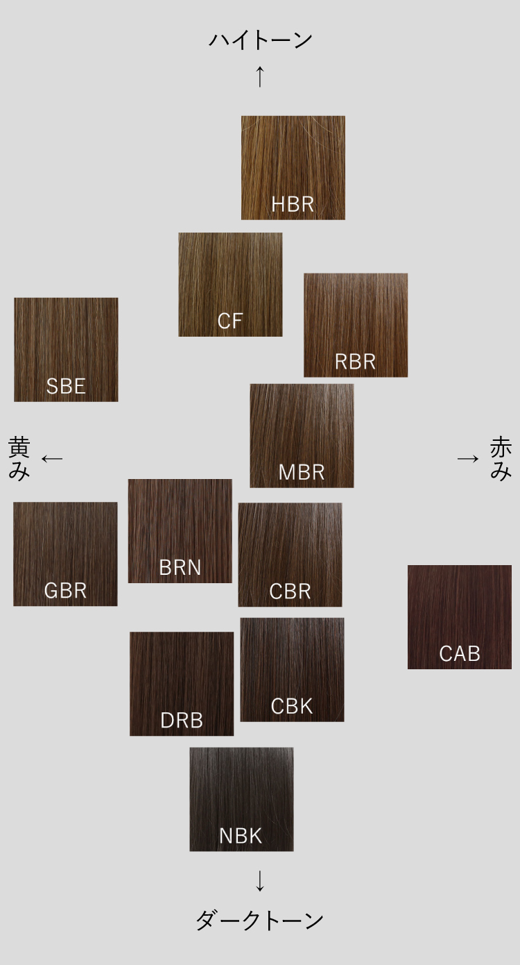 アクアドール ヘアピース 人毛 ブラウン 茶色