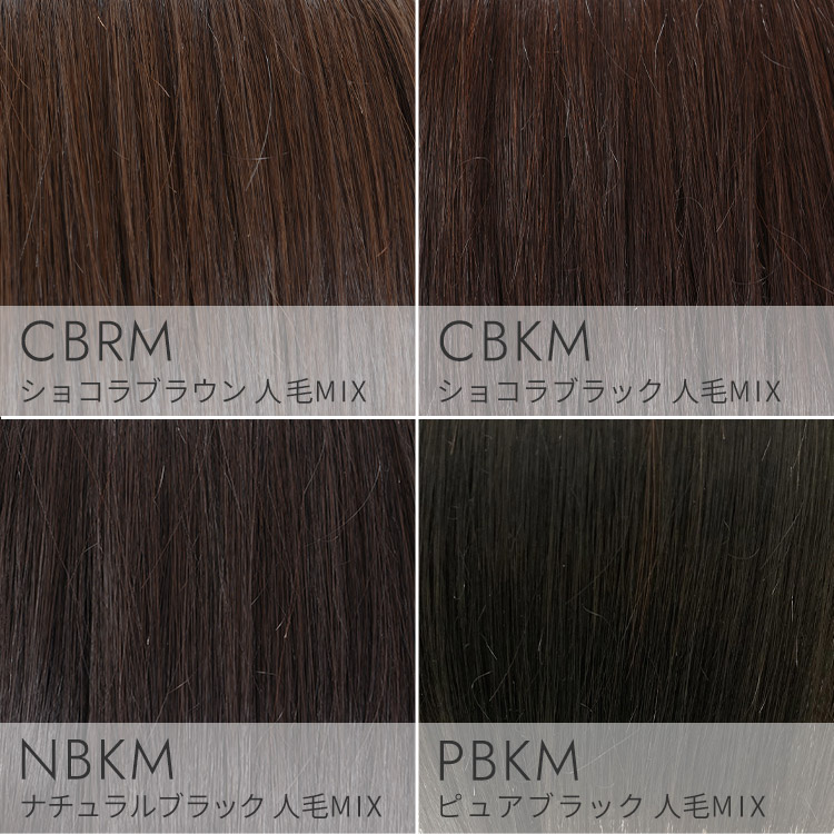 ヘアピースのカラーバリエーション