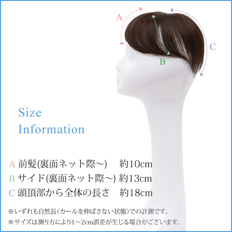 ヘアピースサイズ