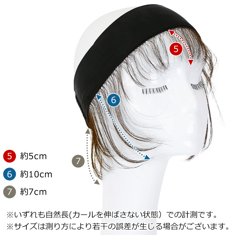 人毛100%うぶ毛付き固定バンド ディテール2