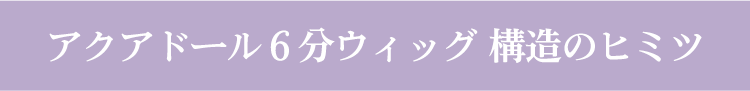 アクアドール6分ウィッグ 構造のヒミツ