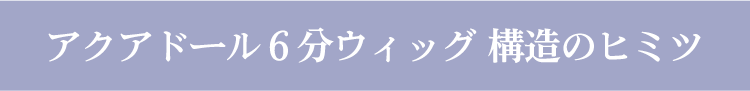 アクアドール 6分ウィッグ構造の秘密