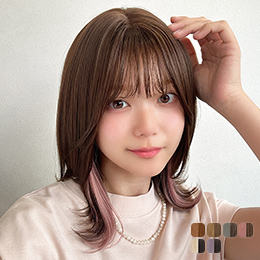 ウィッグ ミディアム/プチ手植え イヤリングティントミディ [wg371]