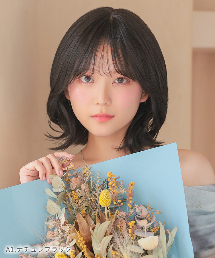 ウィッグ ミディアム/フロント手植え マドンナボブディ [wg364]