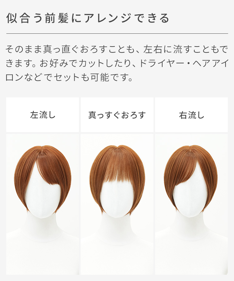 ウィッグ ミディアム/プチ手植え ウィンクショート[wg365]