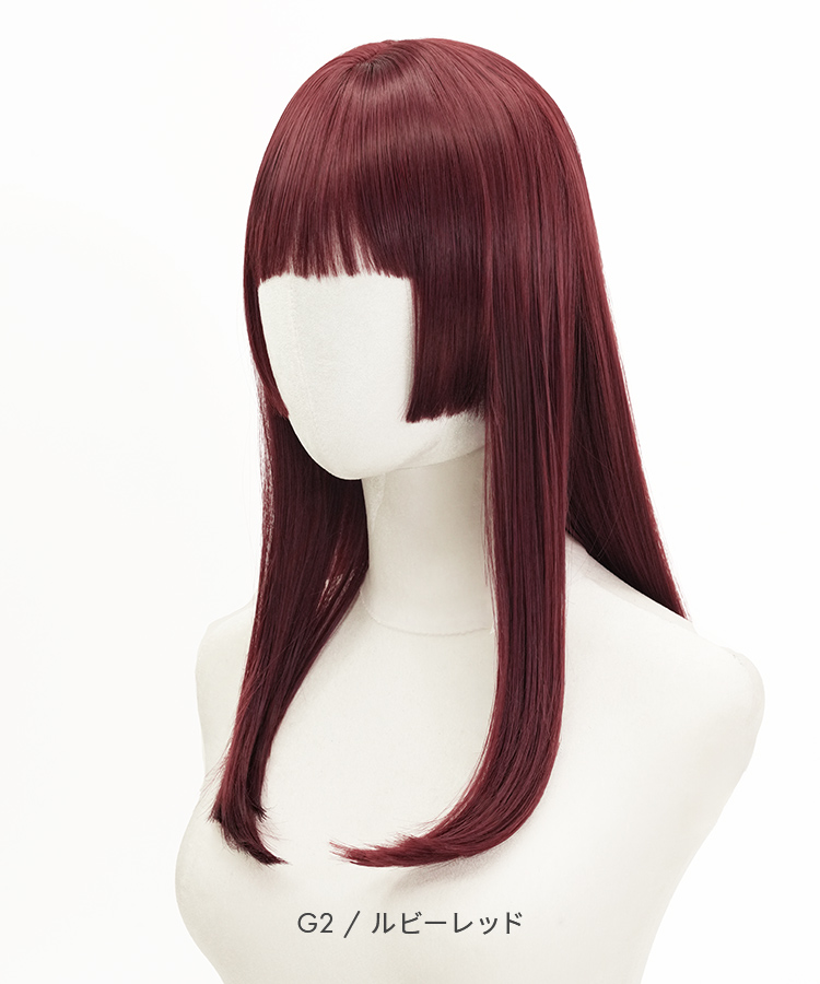 あき　カットウィッグ AQUADOLL ウィッグ ロング ストレート 姫カット ウイッグ 黒髪