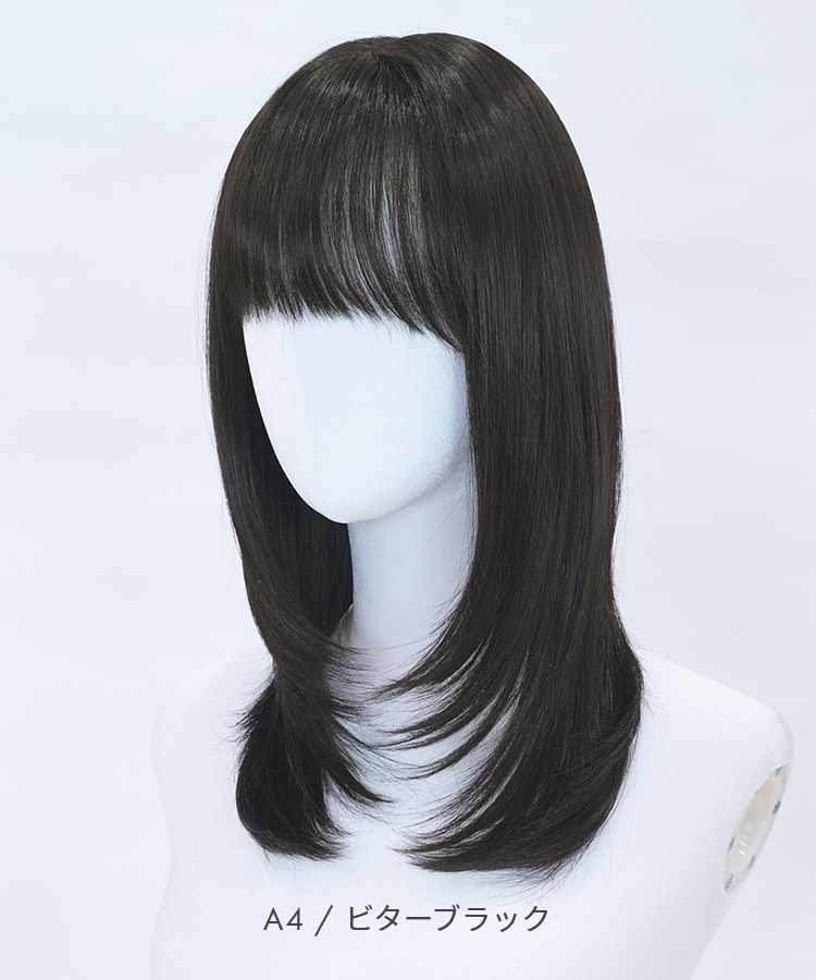 髪付き帽子 ヘアピース フルウィッグ/3WAYマルチウィッグ ミディアムレイヤー [wgn064]