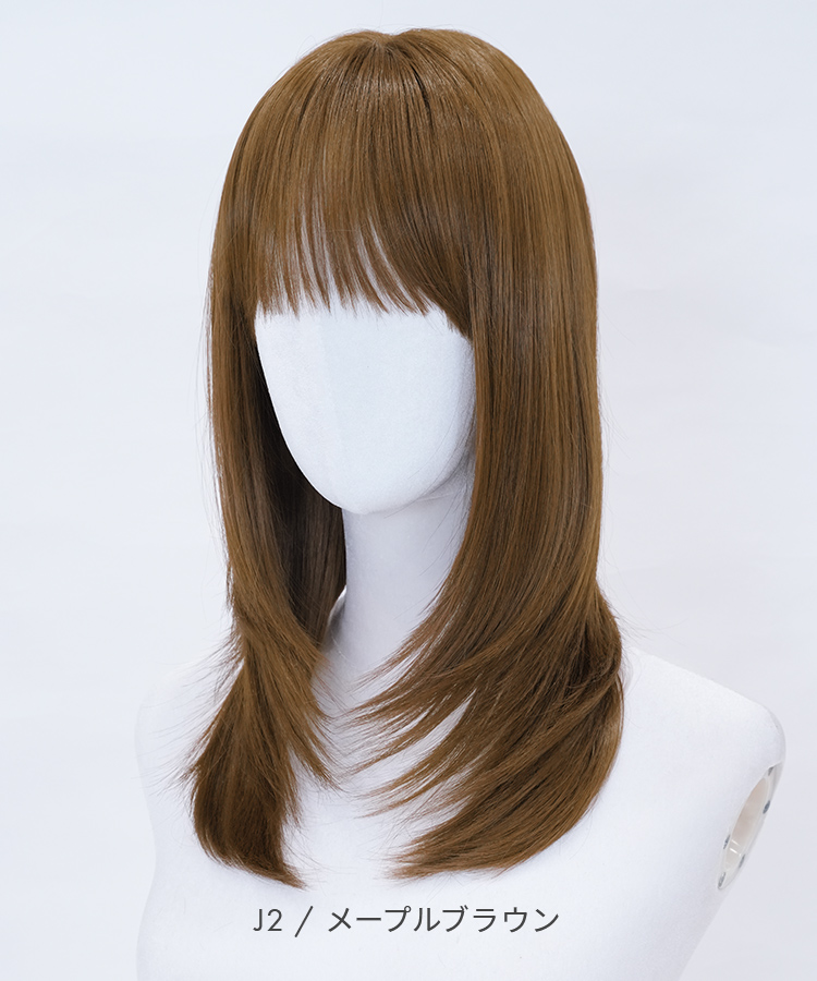 髪付き帽子 ヘアピース フルウィッグ/3WAYマルチウィッグ ミディアムレイヤー [wgn064]