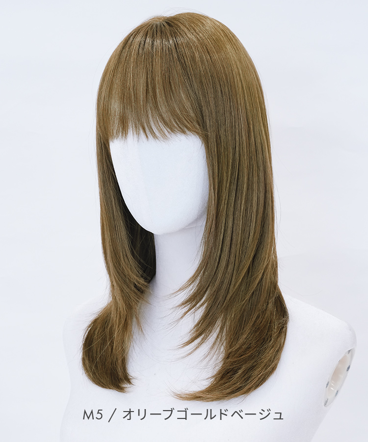 髪付き帽子 ヘアピース フルウィッグ/3WAYマルチウィッグ ミディアムレイヤー [wgn064]