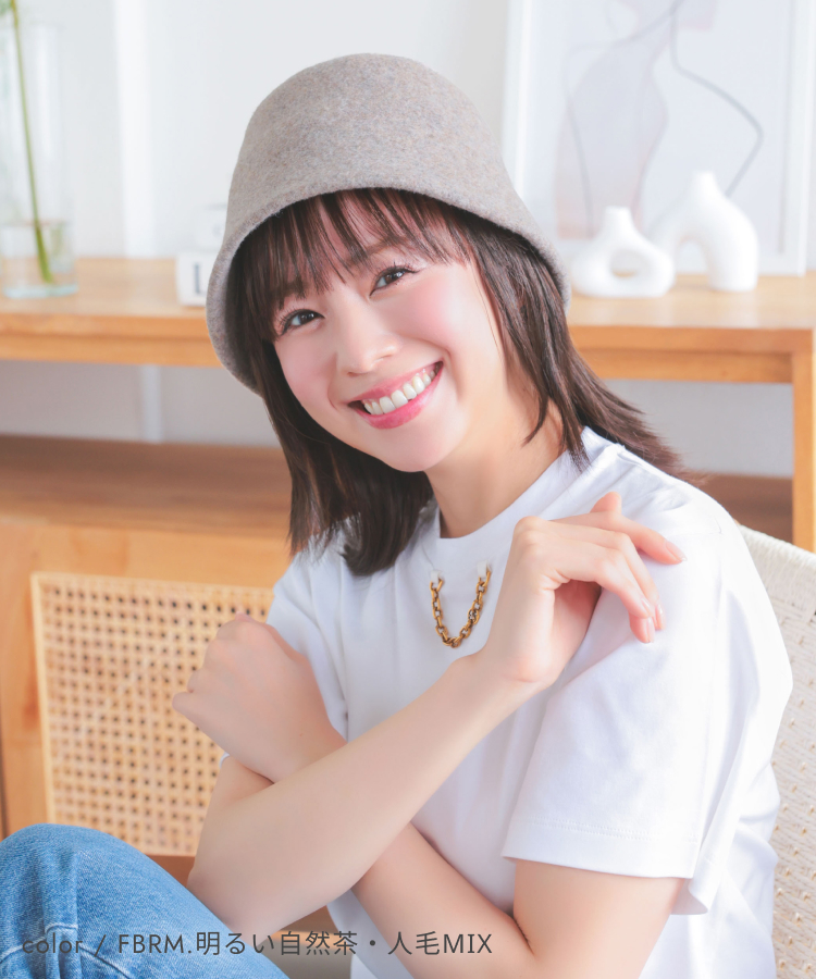 帽子ウィッグ/【キャップ対応タイプ】前髪取り外し式髪付き帽子レイヤーボブディ人毛MIX [wgn067]
