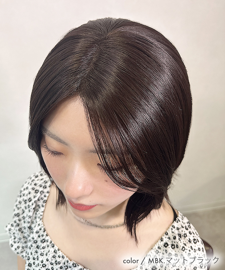 部分ウィッグ/前髪なしショート 部分手植えへアピース [wgt103]
