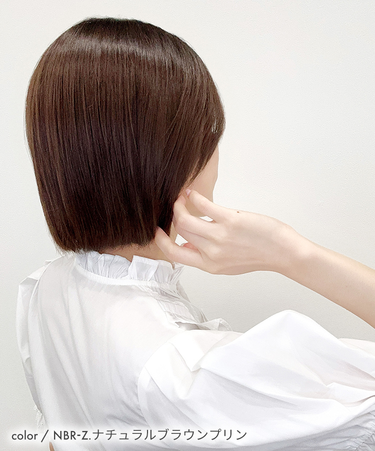 部分ウィッグ/前髪ありショート 部分手植えへアピース [wgt104]