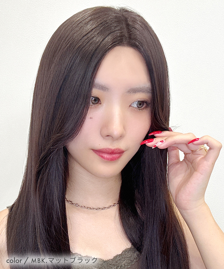 部分ウィッグ/前髪なしロング 部分手植えへアピース [wgt107]