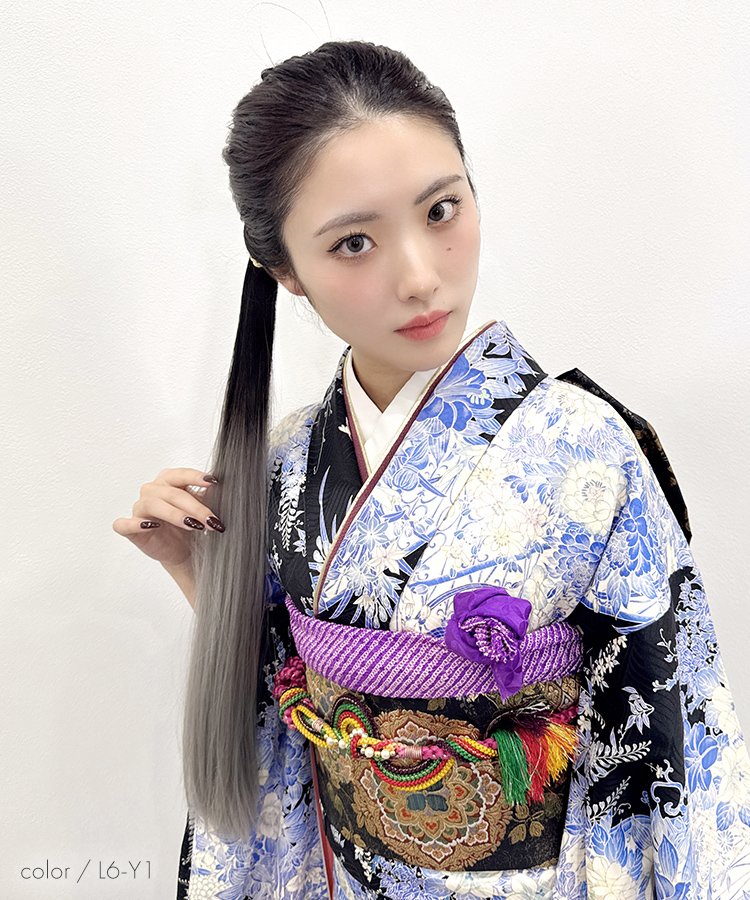 カラーエクステ/ポニーテールリング スーパーロングストレート [wgt821]