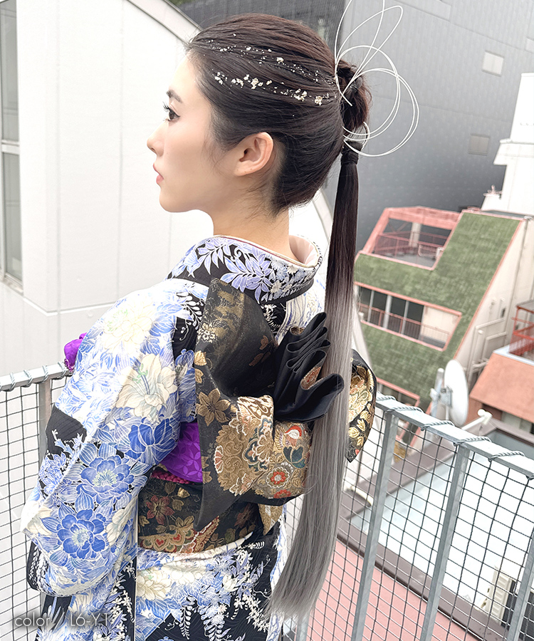 カラーエクステ/ポニーテールリング スーパーロングストレート [wgt821]