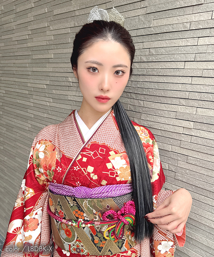 カラーエクステ/ポニーテールリング スーパーロングストレート [wgt821]