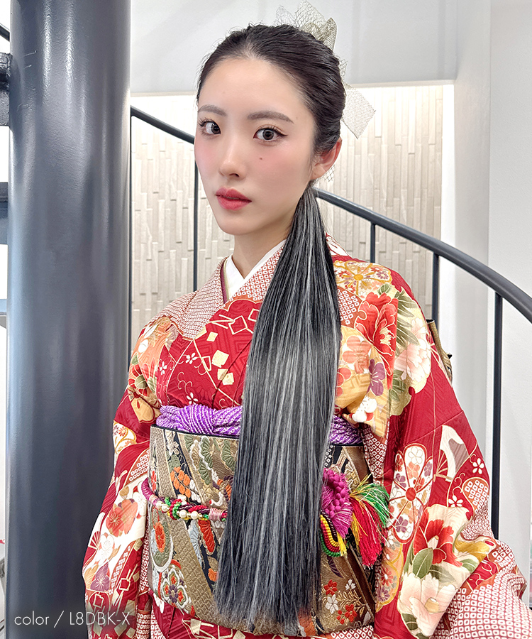 カラーエクステ/ポニーテールリング スーパーロングストレート [wgt821]