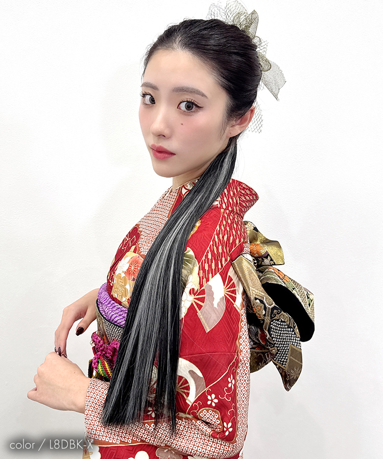 カラーエクステ/ポニーテールリング スーパーロングストレート [wgt821]