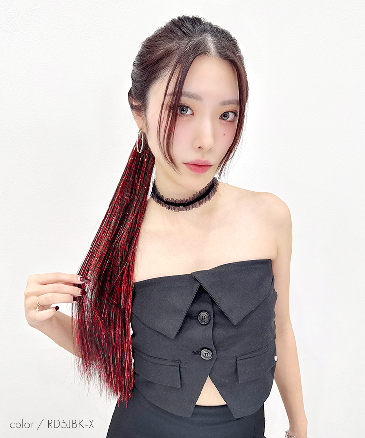 カラーエクステ/ポニーテールリング スーパーロングストレート [wgt821]