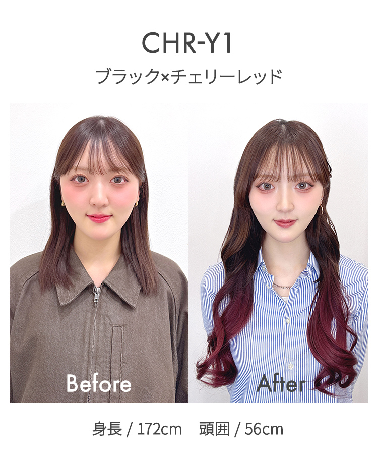 襟足ウィッグ/グラデ カールエクステ [wgt824]