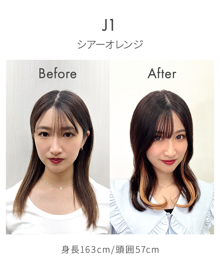 エクステ インナーカラー/ミディ・ロング向け イヤリングカラーエクステ [wgt832]