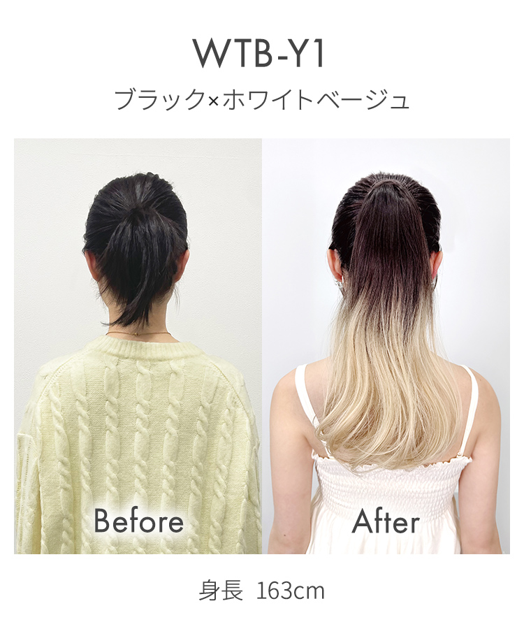 グラデ ヘアピンいらず5秒ポニー エアリーカール [wgt834]