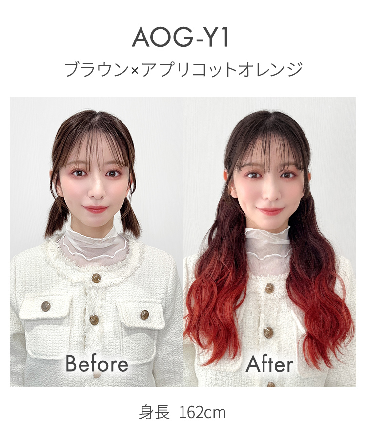 グラデ ゆるふわウェーブクリップポニー [wgt835]