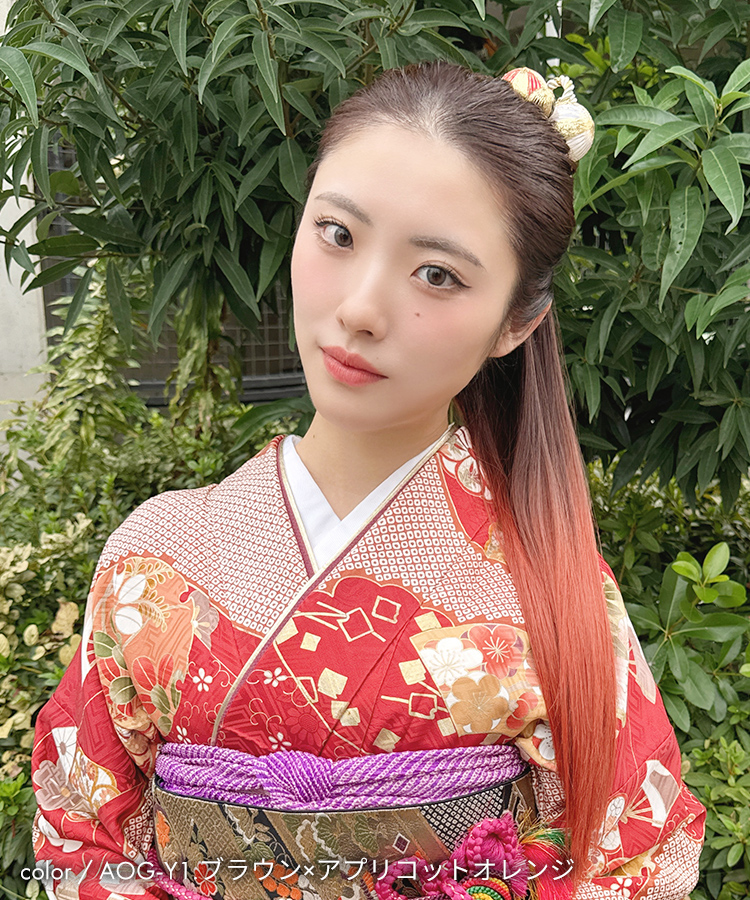 ポニーテールウィッグ/グラデ スーパーロングストレートクリップポニー [wgt836]