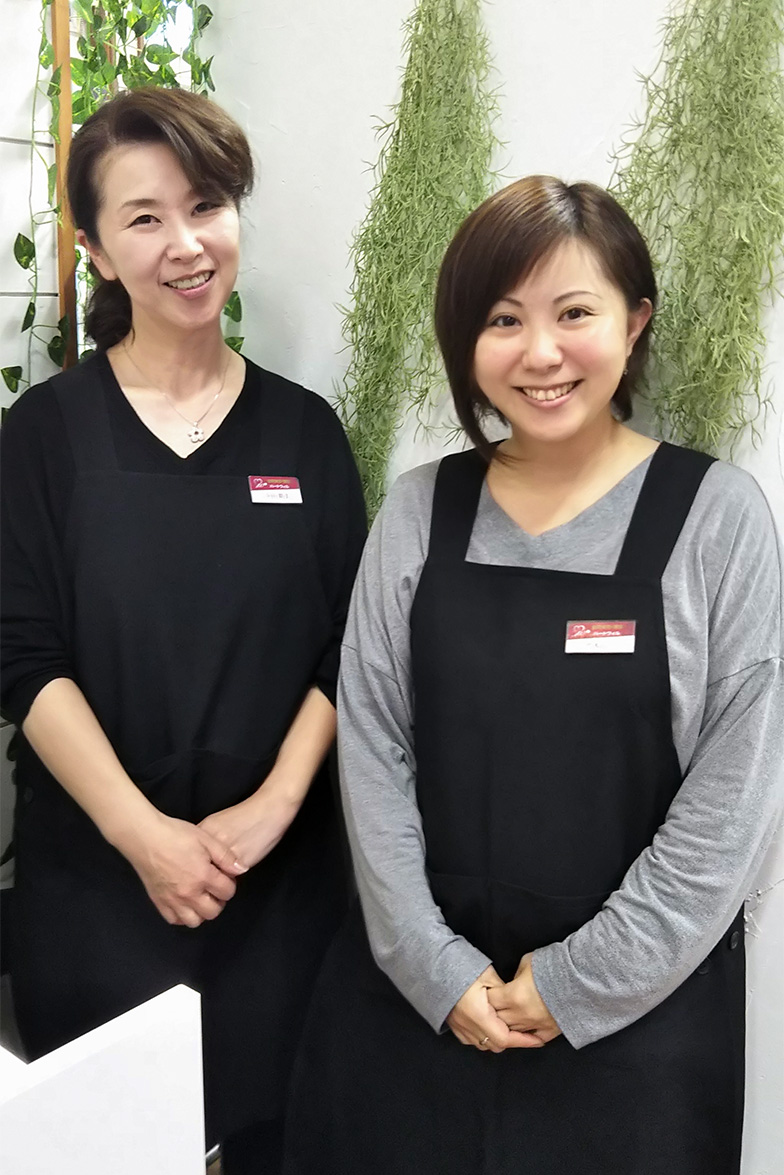 スタッフ 寺田 明美(美容歴20年) 北本 早(美容師歴13年)