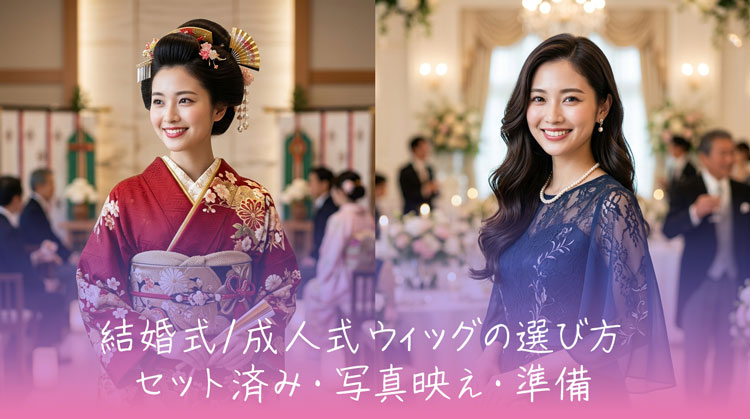 結婚式/成人式ウィッグの選び方｜セット済み・写真映え・準備