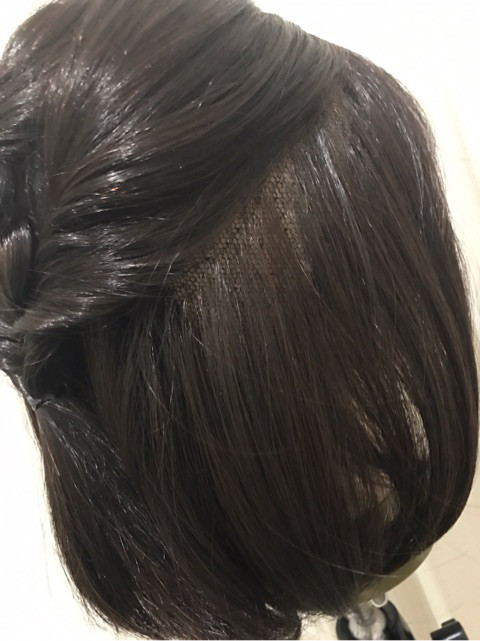 みつあみとくるりんぱだけ★簡単ハーフアップでウィッグをアレンジしてみました