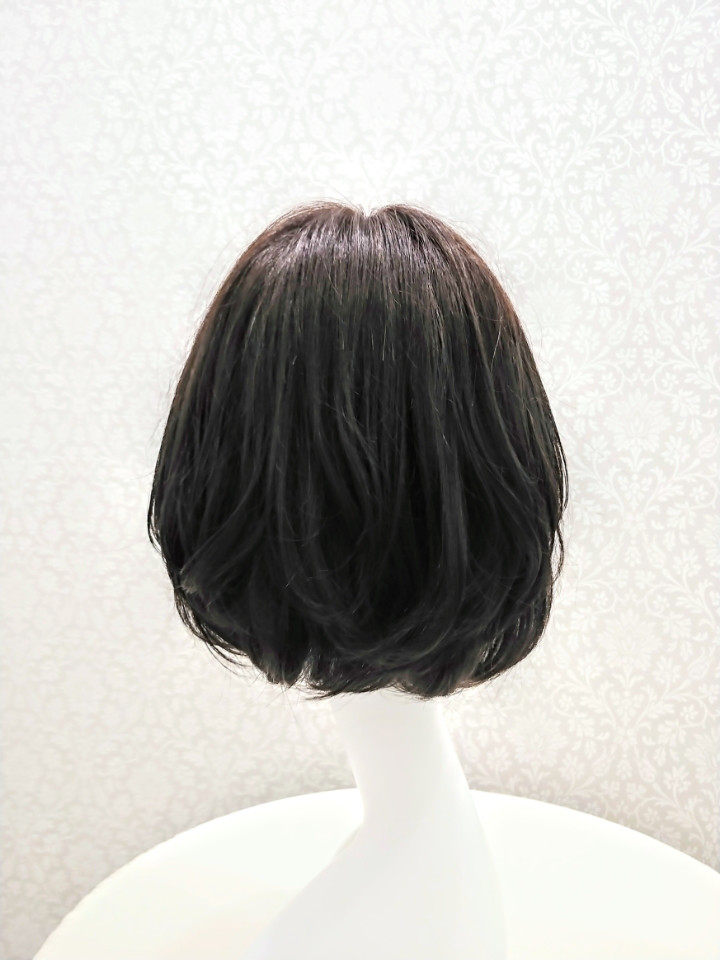 人工皮膚の人毛MIXウィッグで作るさりげないボブスタイルアレンジ