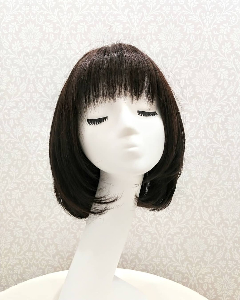 人工皮膚の人毛MIXウィッグで作るさりげないボブスタイルアレンジ