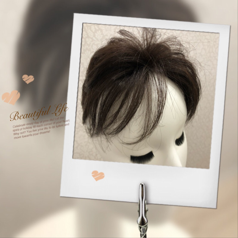 カット済ヘアピース人毛MIXウィッグを母の日のプレゼントに