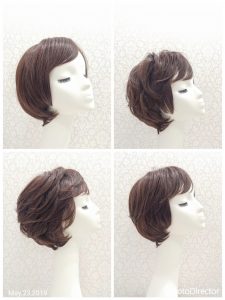 ふんわりカールショート人毛MIX