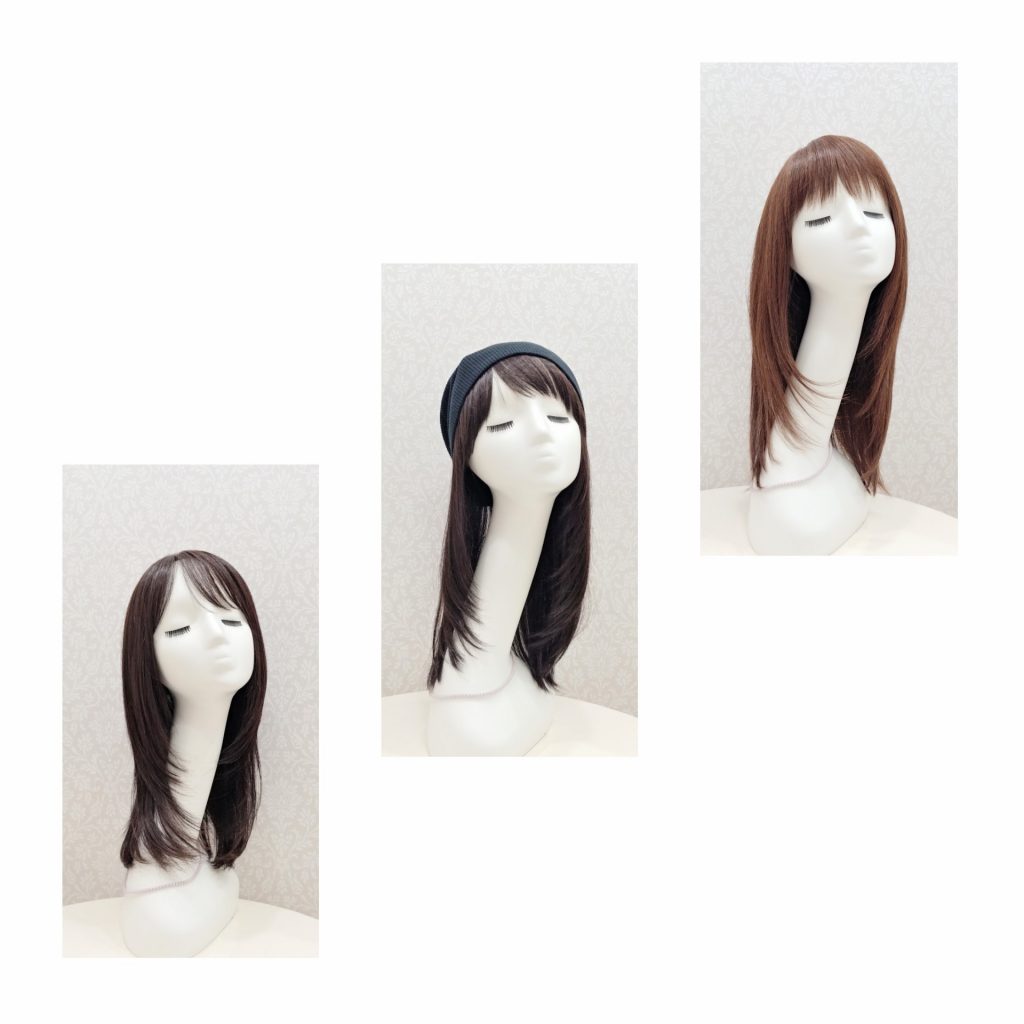 髪付き帽子