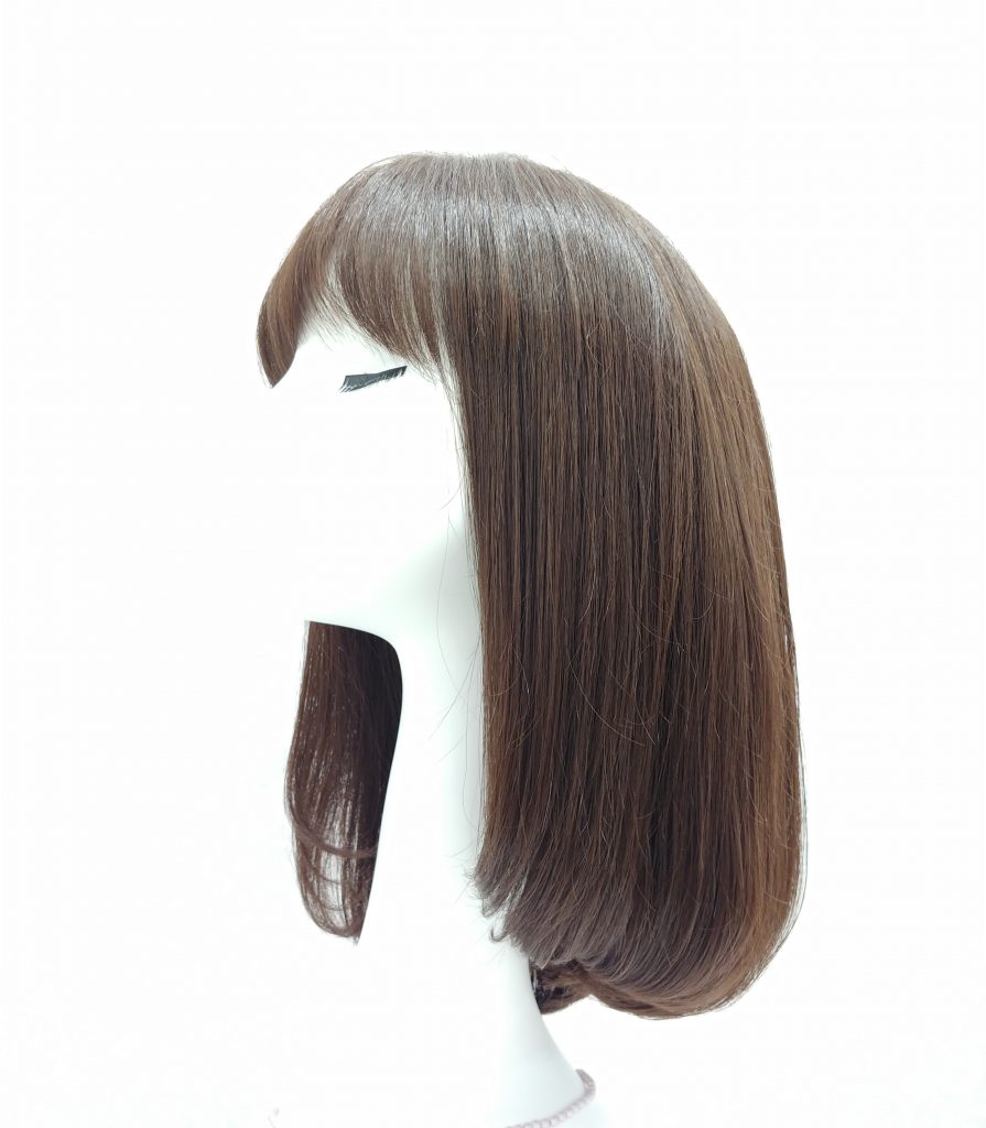 人毛MIXで！ワンカールミディアムボブウィッグのようなヘア