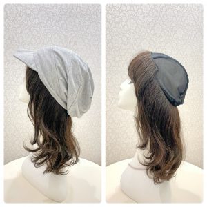 髪付き帽子
