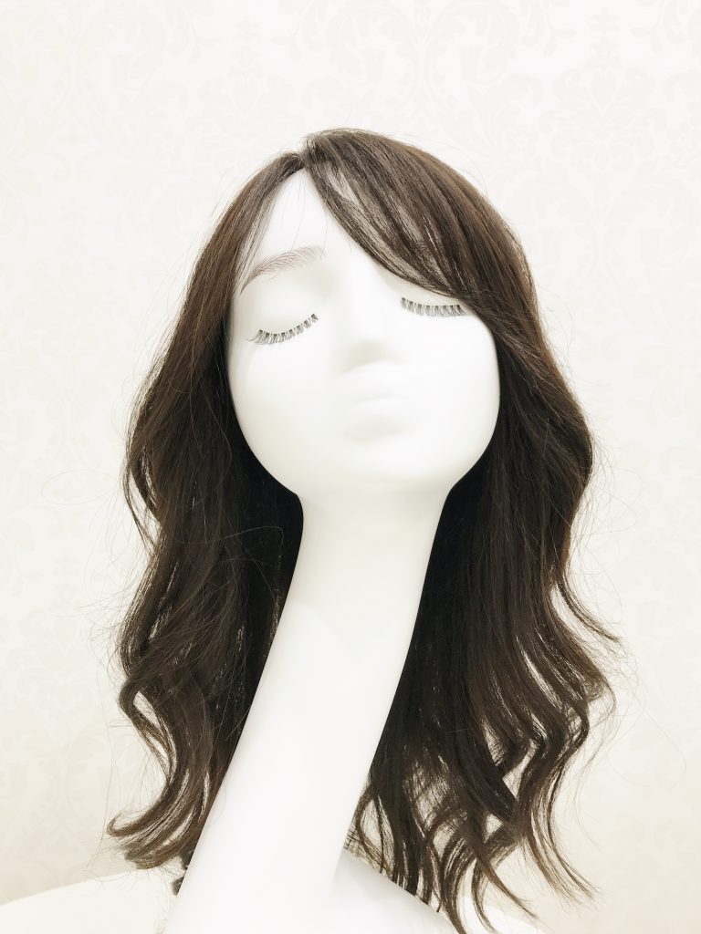 人毛100%フルウィッグ✨横流し前髪✨石田ゆり子❣️美人ふんわり  