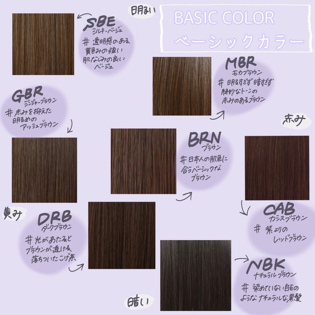 アクアドールヴィーナスウィッグのカラー一覧♡ | 新宿サロン公式