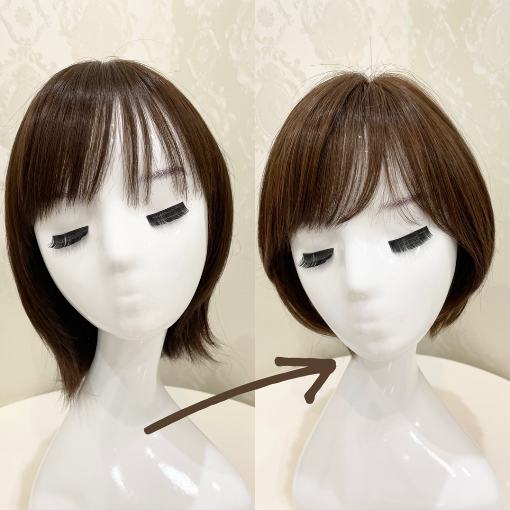 新作人毛MIXウィッグ☆カットアレンジするとこうなります