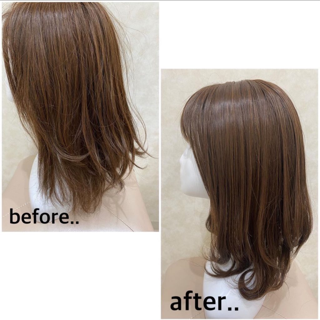 ウィッグのメンテナンス？！♡before・after♡ | 仙台サロン公式ブログ